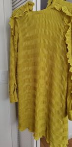 Beautiful yellow knee length dress